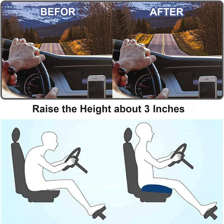 Adult Car Booster Seat | Ergonomic Memory Foam Car Cushion for Comfort