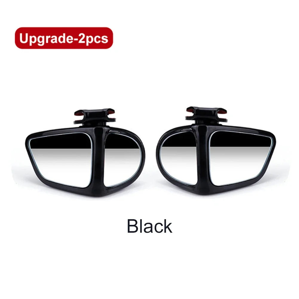 2Pcs Car Blind Spot Mirror Dual Swivel Mirrors 360 Degree Wide Angle Front Rear View Auxiliary Mirror Driving