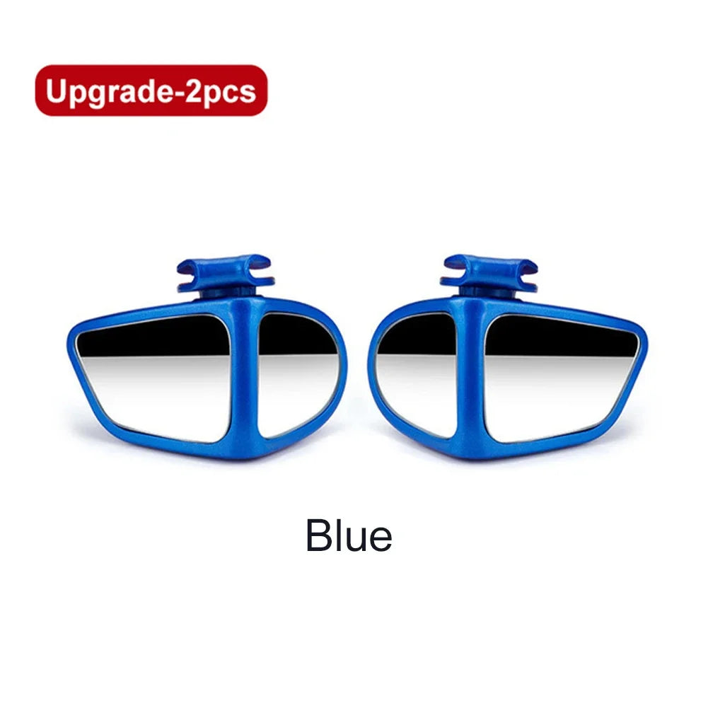 2Pcs Car Blind Spot Mirror Dual Swivel Mirrors 360 Degree Wide Angle Front Rear View Auxiliary Mirror Driving
