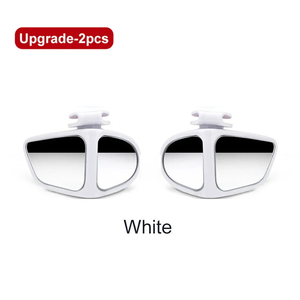 2Pcs Car Blind Spot Mirror Dual Swivel Mirrors 360 Degree Wide Angle Front Rear View Auxiliary Mirror Driving