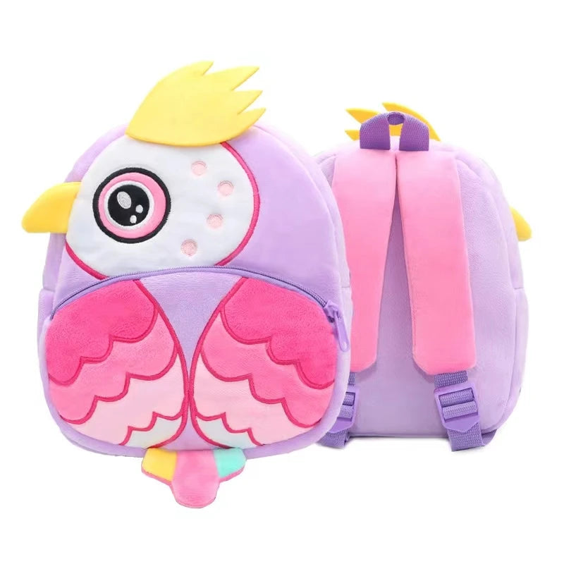Kids Character Backpack with Plush Cotton Design | Cute Character Bookbag for School, Travel & Everyday Use
