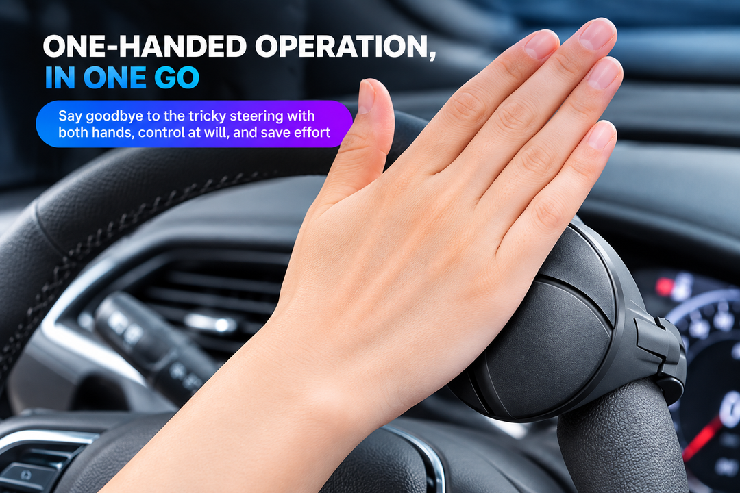 Easy-Grip Silicone Steering Wheel Knob | 360° Rotation with Metal Bearing & Non-Slip Grip