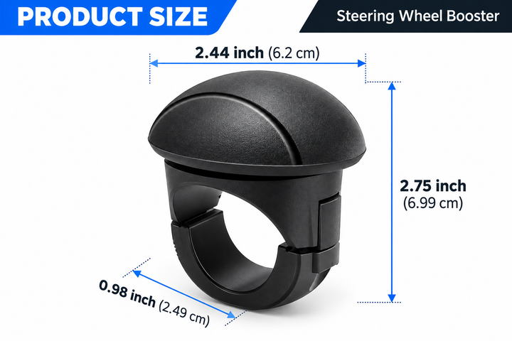 Easy-Grip Silicone Steering Wheel Knob | 360° Rotation with Metal Bearing & Non-Slip Grip