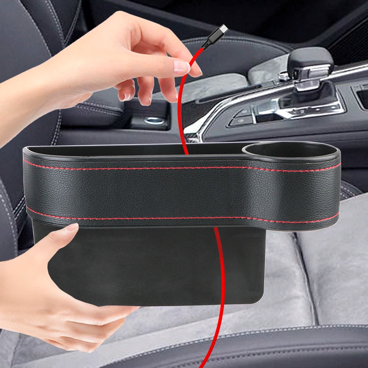 Car Seat Gap Filler with Phone Holder & Charging Hole