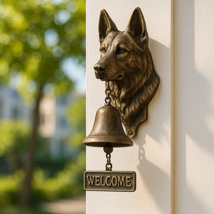 Welcome Door Knocker Bell – Bronze