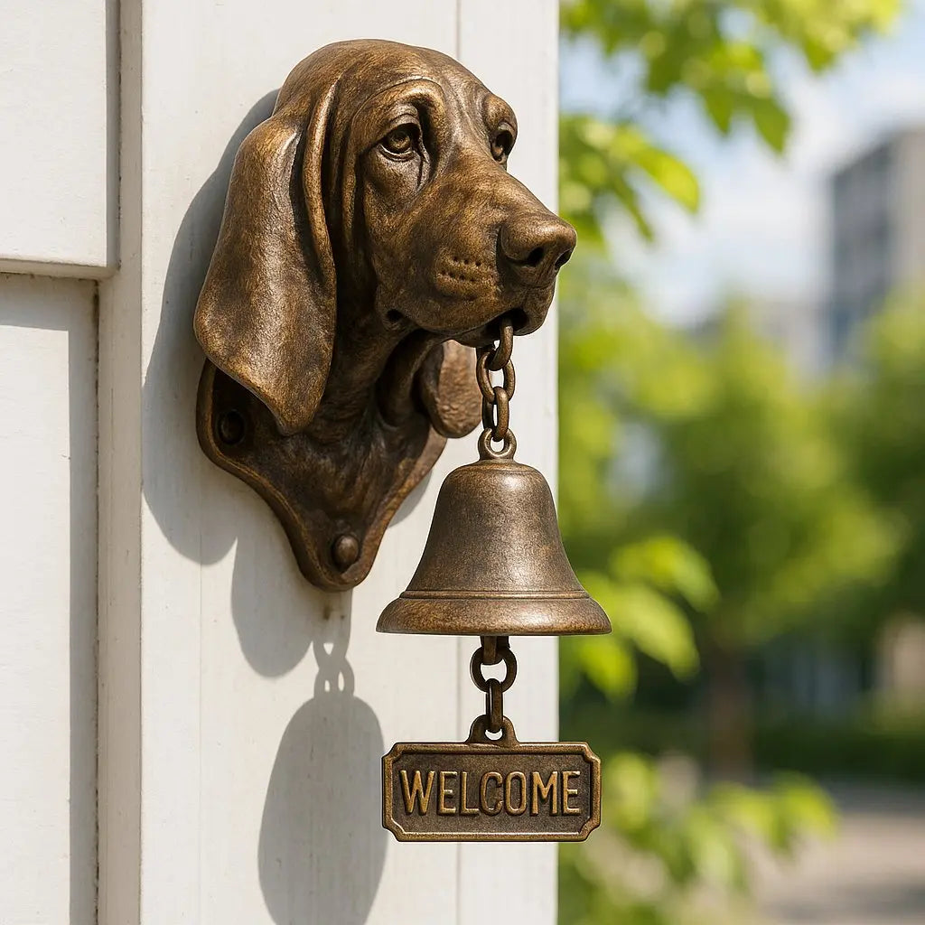 Welcome Door Knocker Bell – Bronze