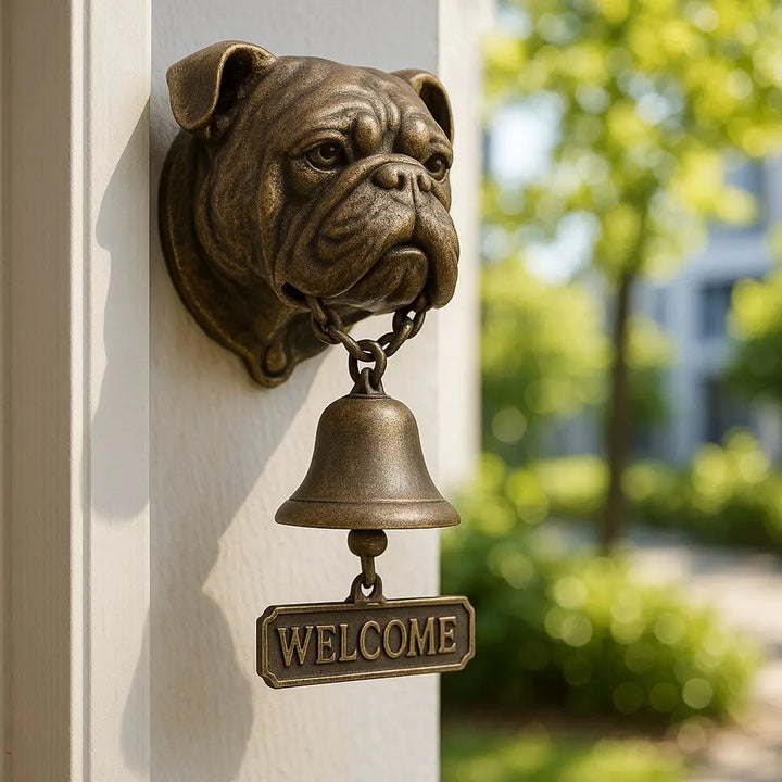 Welcome Door Knocker Bell – Bronze