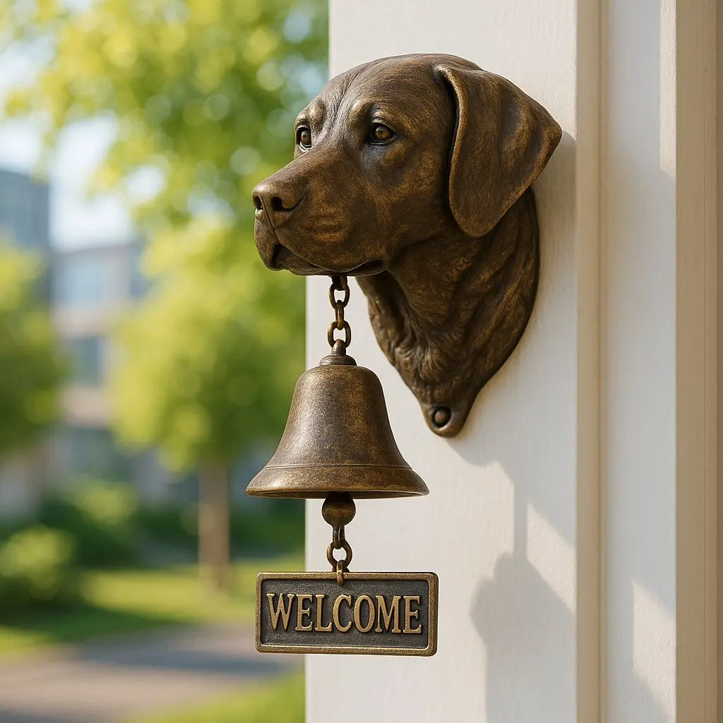 Welcome Door Knocker Bell – Bronze