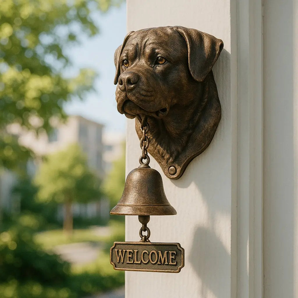 Welcome Door Knocker Bell – Bronze
