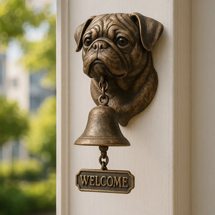 Welcome Door Knocker Bell – Bronze