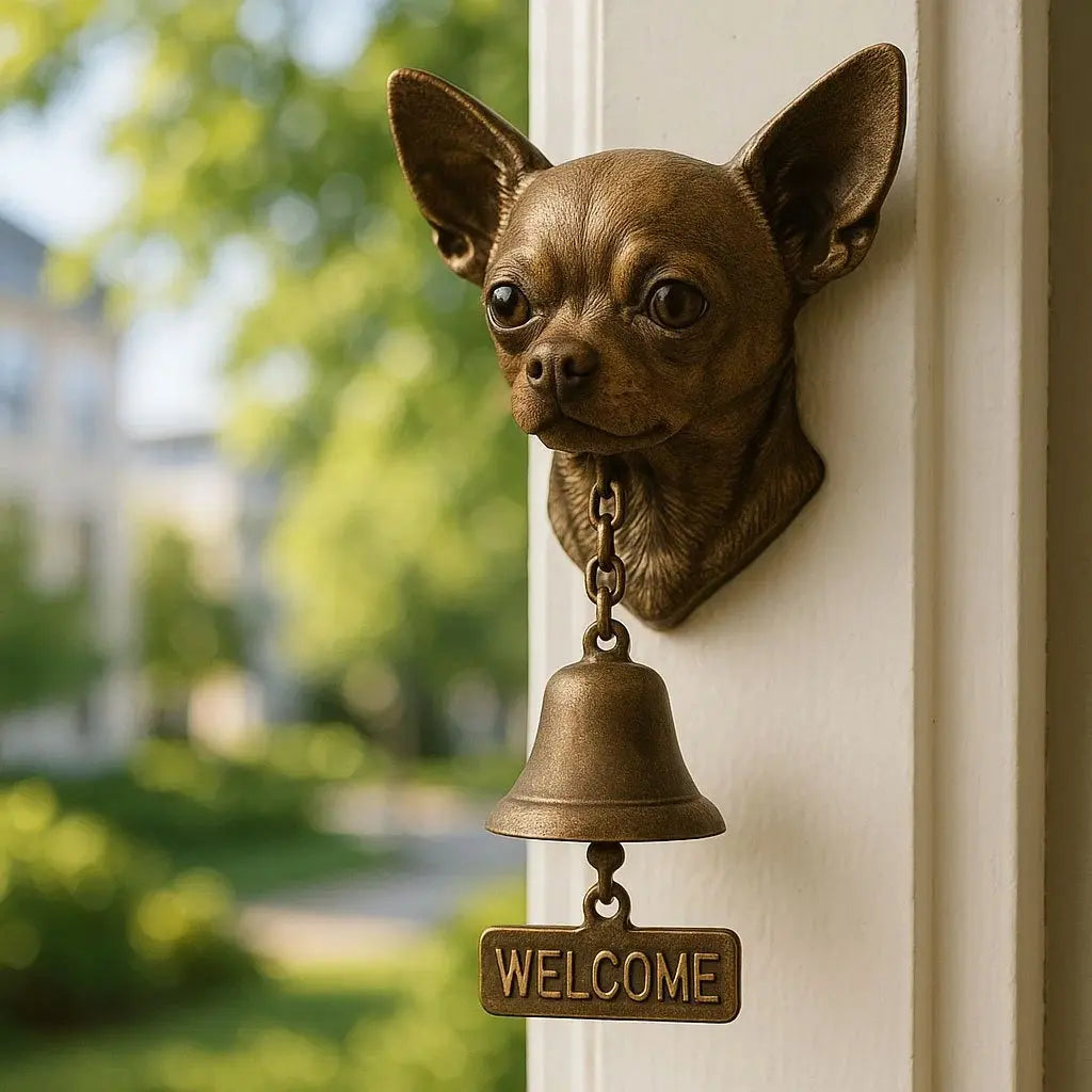 Welcome Door Knocker Bell – Bronze