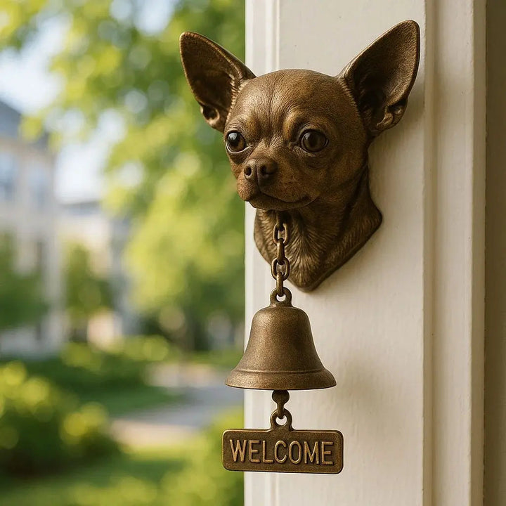 Welcome Door Knocker Bell – Bronze
