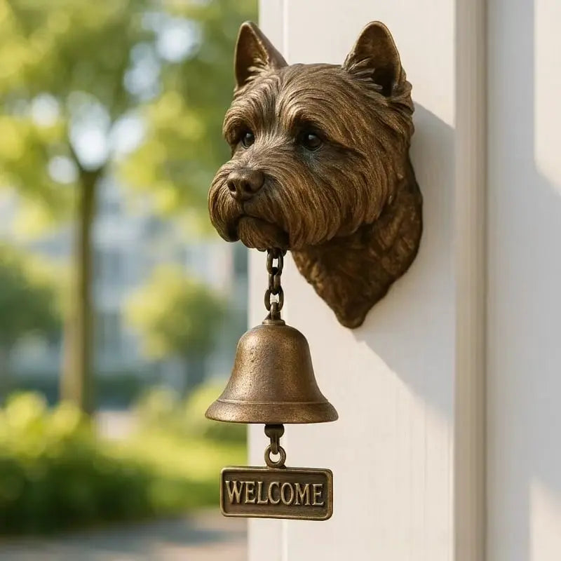 Welcome Door Knocker Bell – Bronze