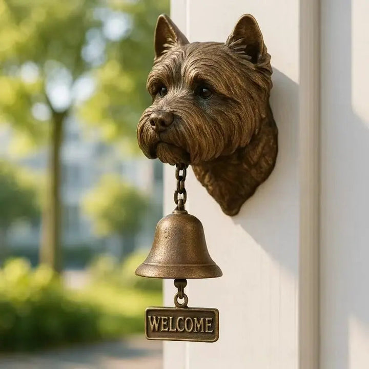 Welcome Door Knocker Bell – Bronze
