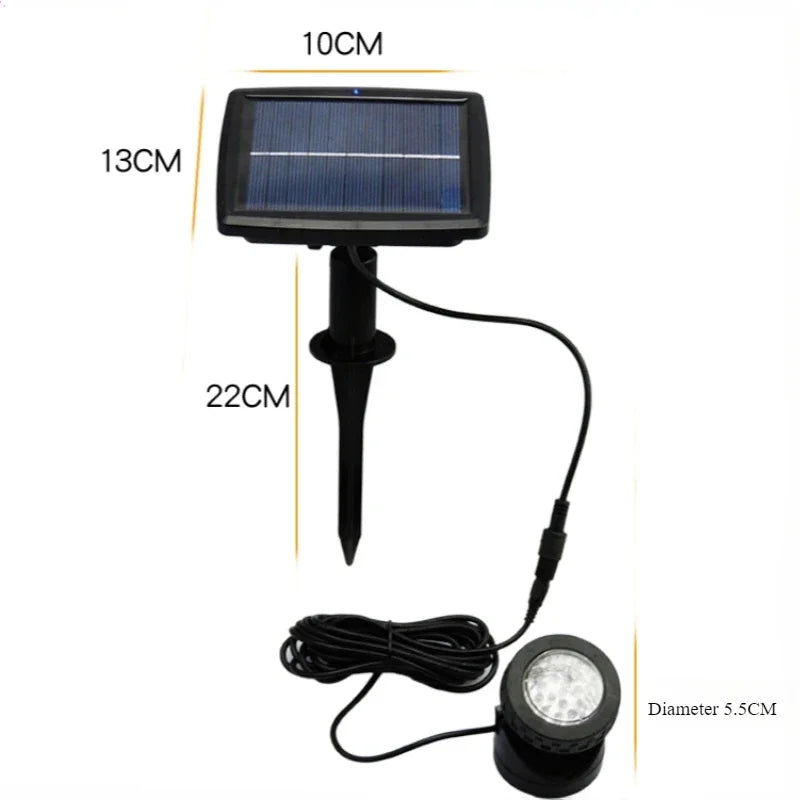 6 LED Solar Spot Lights | Underwater Outdoor Landscape Lighting | 1, 2 & 3 Head