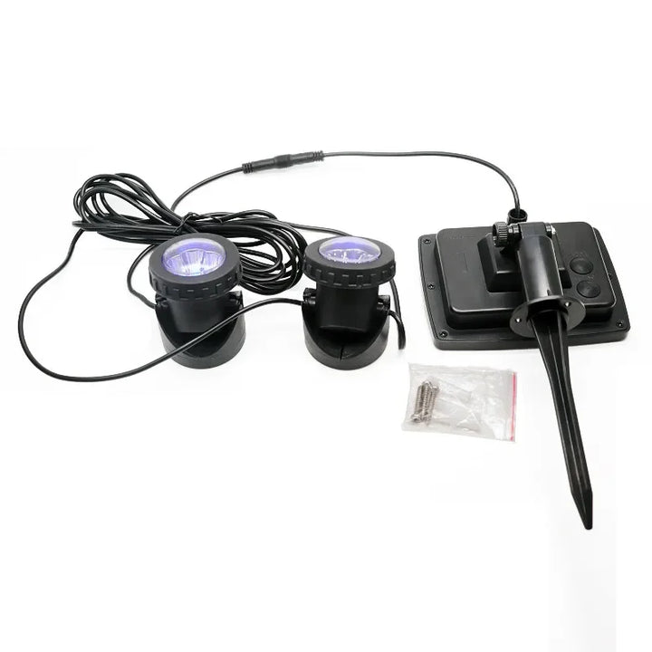 6 LED Solar Spot Lights | Underwater Outdoor Landscape Lighting | 1, 2 & 3 Head