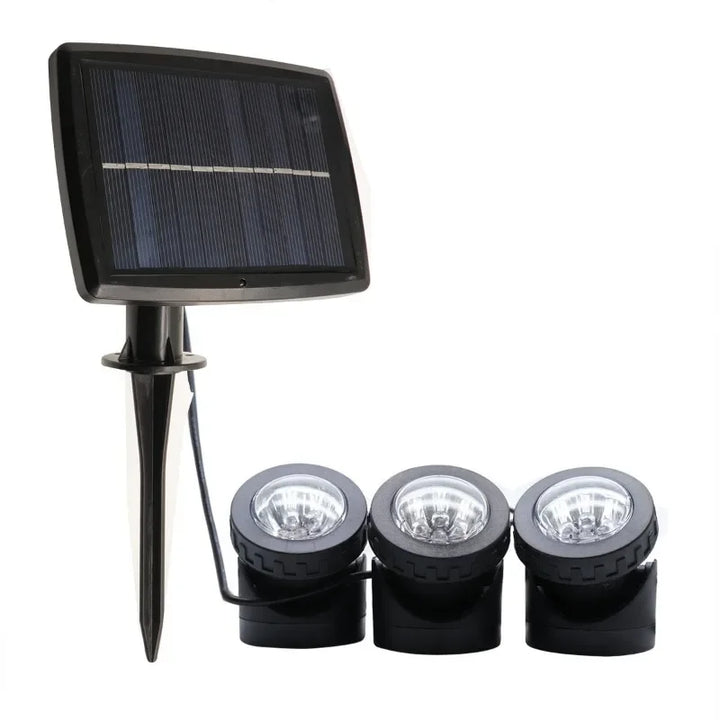 6 LED Solar Spot Lights | Underwater Outdoor Landscape Lighting | 1, 2 & 3 Head