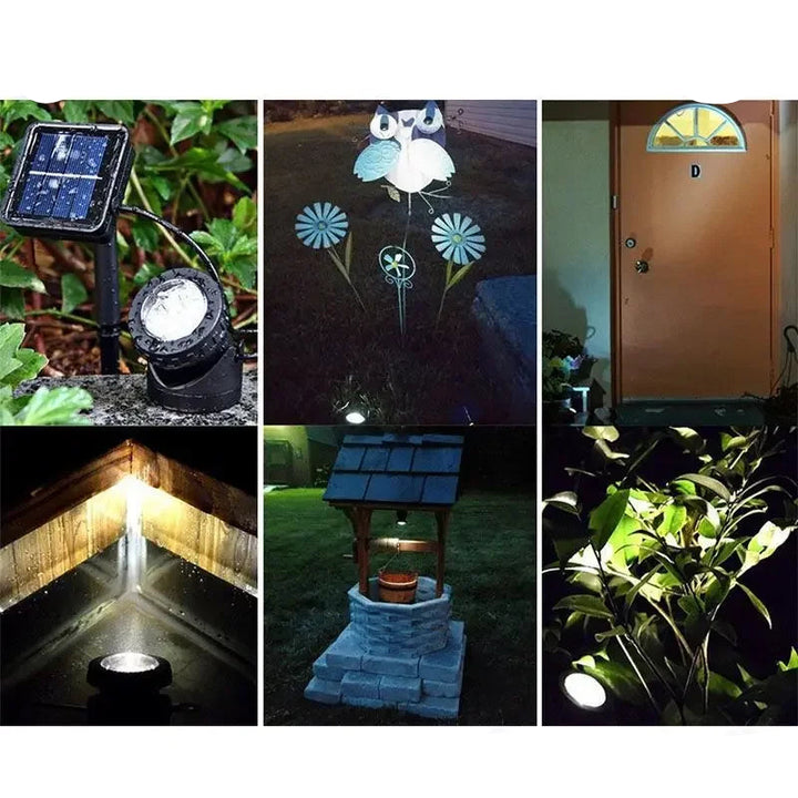 6 LED Solar Spot Lights | Underwater Outdoor Landscape Lighting | 1, 2 & 3 Head