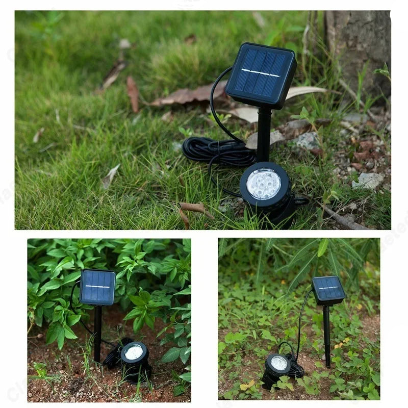 6 LED Solar Spot Lights | Underwater Outdoor Landscape Lighting | 1, 2 & 3 Head