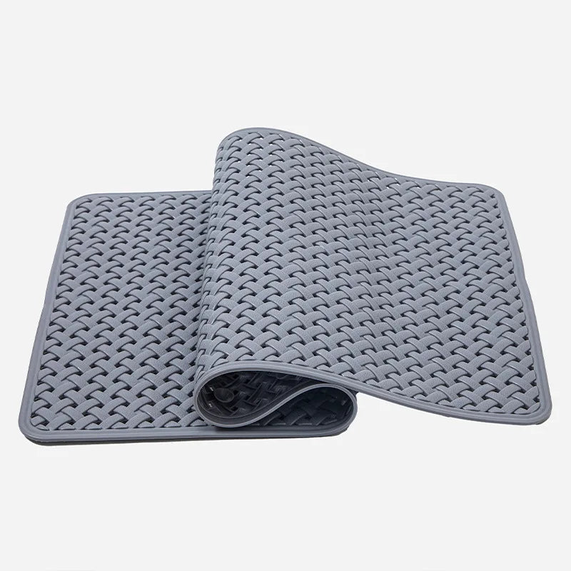 Anti Slip Bath Mat | Soft Anti Skid Shower Mat for Bathroom with Suction Cups, Drain Holes