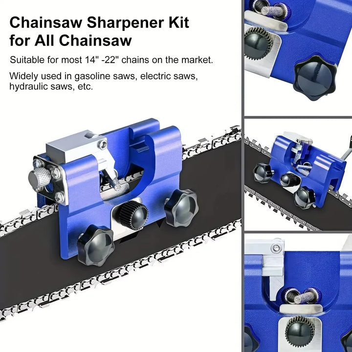 Chainsaw Sharpener | Portable Stainless Steel Hand Crank Chain Saw Sharpening Tool