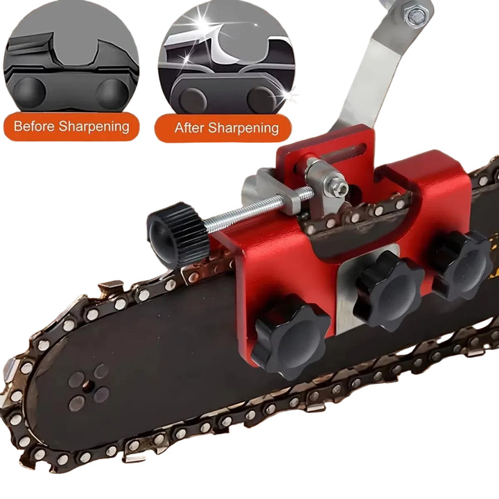 Chainsaw Sharpener | Portable Stainless Steel Hand Crank Chain Saw Sharpening Tool