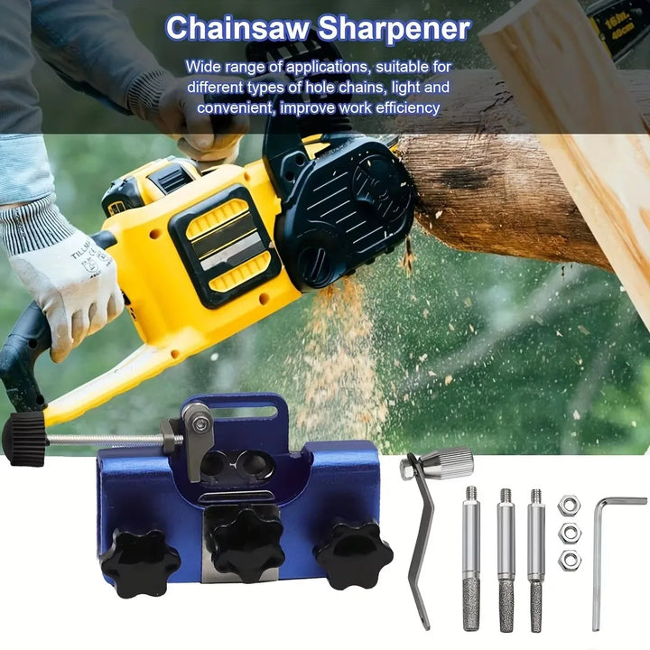 Chainsaw Sharpener | Portable Stainless Steel Hand Crank Chain Saw Sharpening Tool