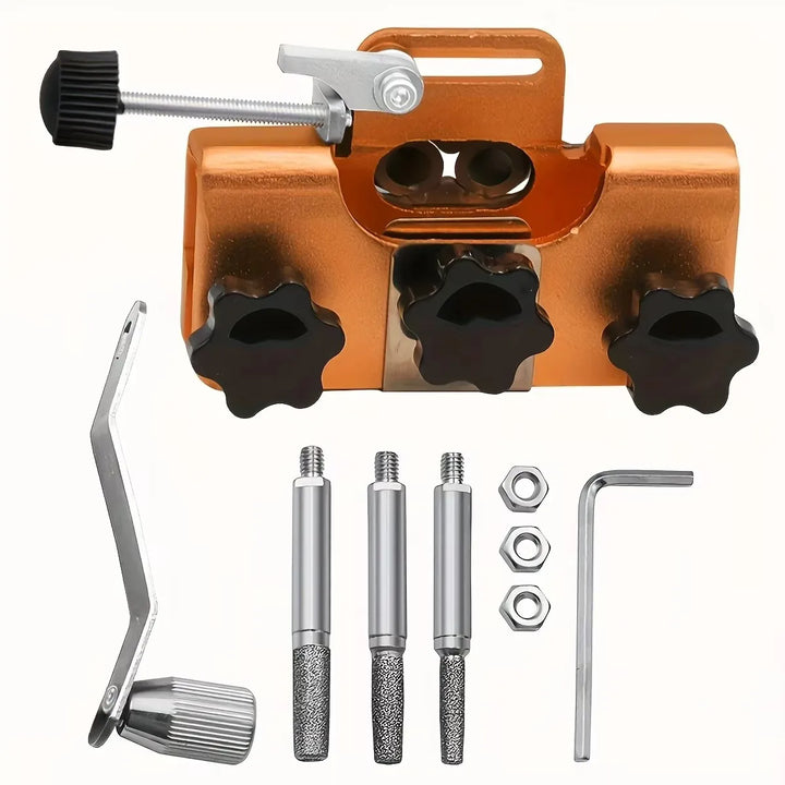 Chainsaw Sharpener | Portable Stainless Steel Hand Crank Chain Saw Sharpening Tool