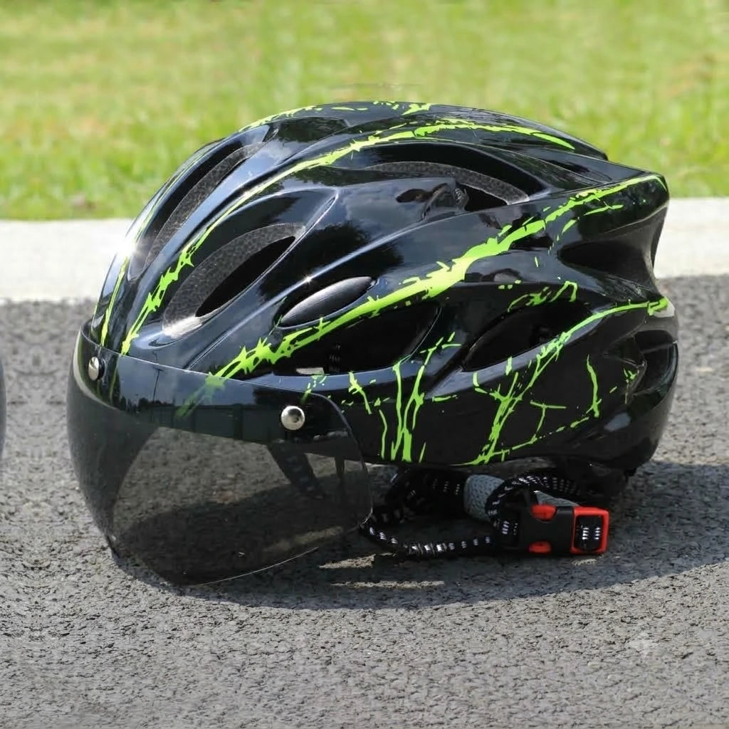 Bicycle Helmet | Lightweight EPS Bike Helmet with Magnetic Goggles Lens | Adult Cycling