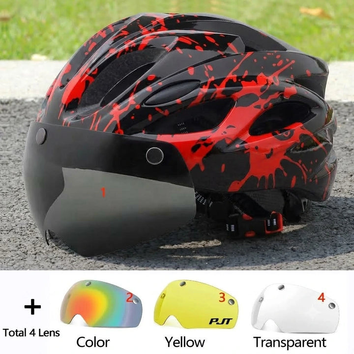 Bicycle Helmet | Lightweight EPS Bike Helmet with Magnetic Goggles Lens | Adult Cycling