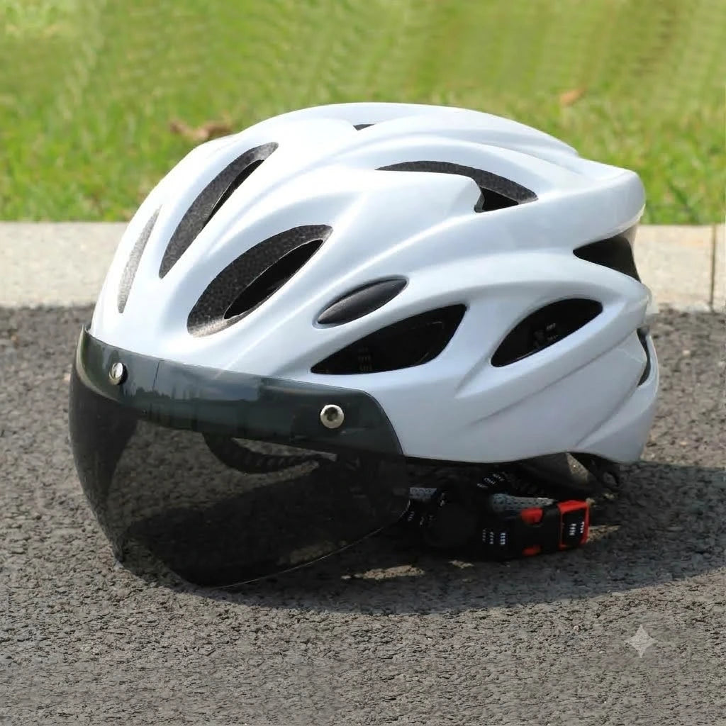 Bicycle Helmet | Lightweight EPS Bike Helmet with Magnetic Goggles Lens | Adult Cycling