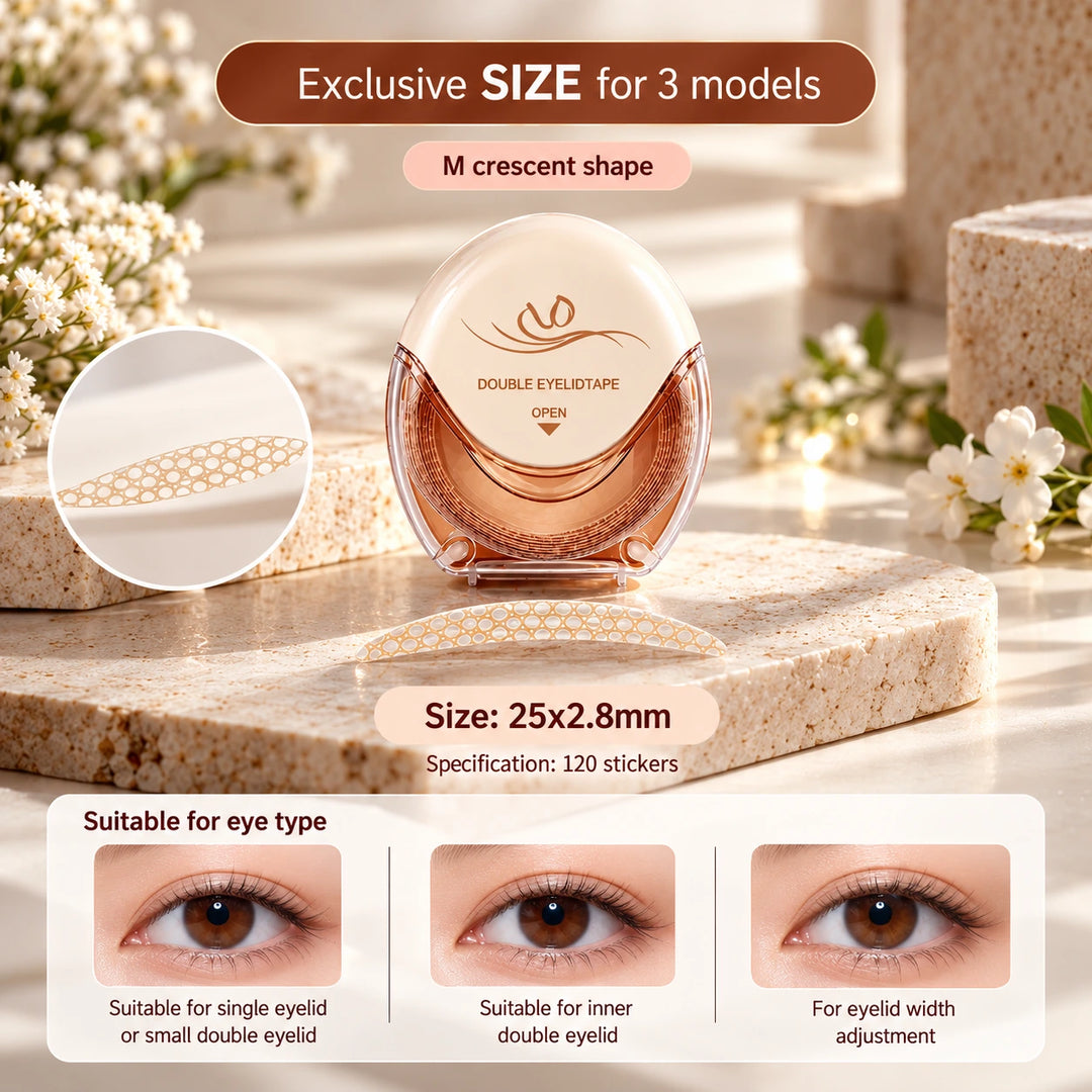 Eyelid Tape for Hooded Eyes | Invisible Double Eyelid Stickers | Natural Eye Lift