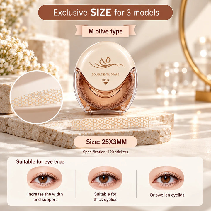 Eyelid Tape for Hooded Eyes | Invisible Double Eyelid Stickers | Natural Eye Lift