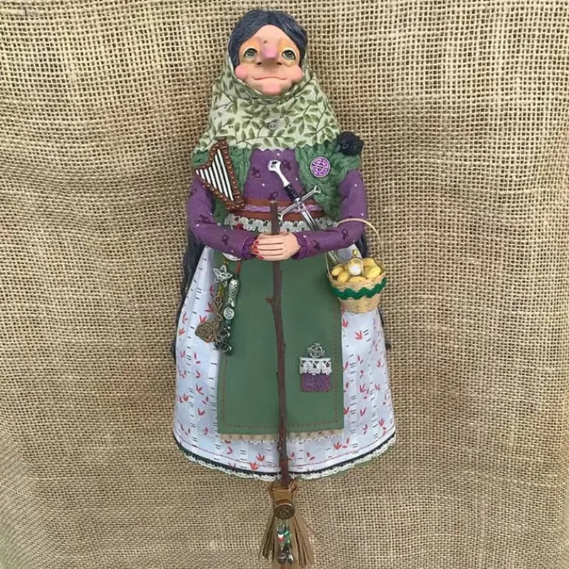 Kitchen Witch Doll | Handmade Resin Kitchen Witch Figure | Whimsical Home Decor