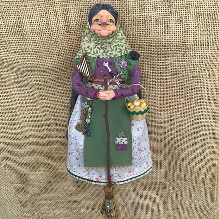 Kitchen Witch Doll | Handmade Resin Kitchen Witch Figure | Whimsical Home Decor