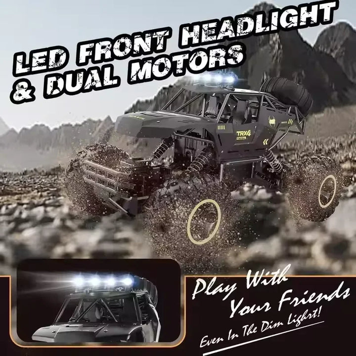 RC Rock Crawler | Remote Control Rock Crawler RC Car | 4WD Off-Road Climbing Vehicle for Outdoor Adventure & All-Terrain Driving